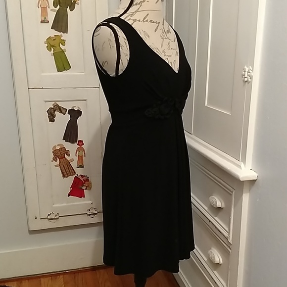 Soprano black dress with frog fastener Sz S - Picture 5 of 8